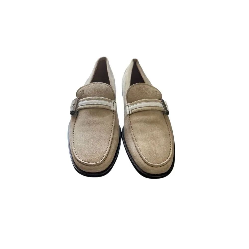 Tod's Womens Beige Suede Slip On Round Toe Casual Loafers Flat Shoes Size 10.5 - Picture 13 of 16